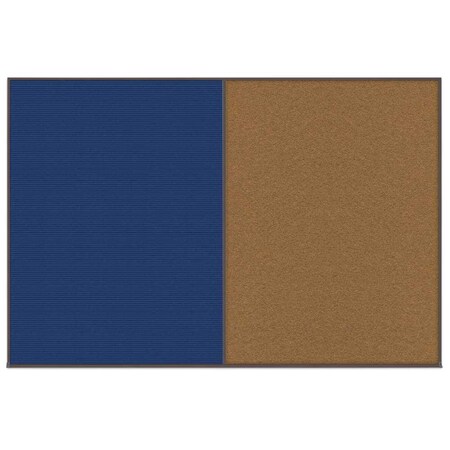 United Visual Products Enclosed Corkboard, 1 Door, 72"x48", 4" Fra UV3405-WHITE-CLOUD
